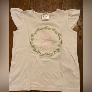 “Big Sister” monogrammed shirt Sz 8 EUC